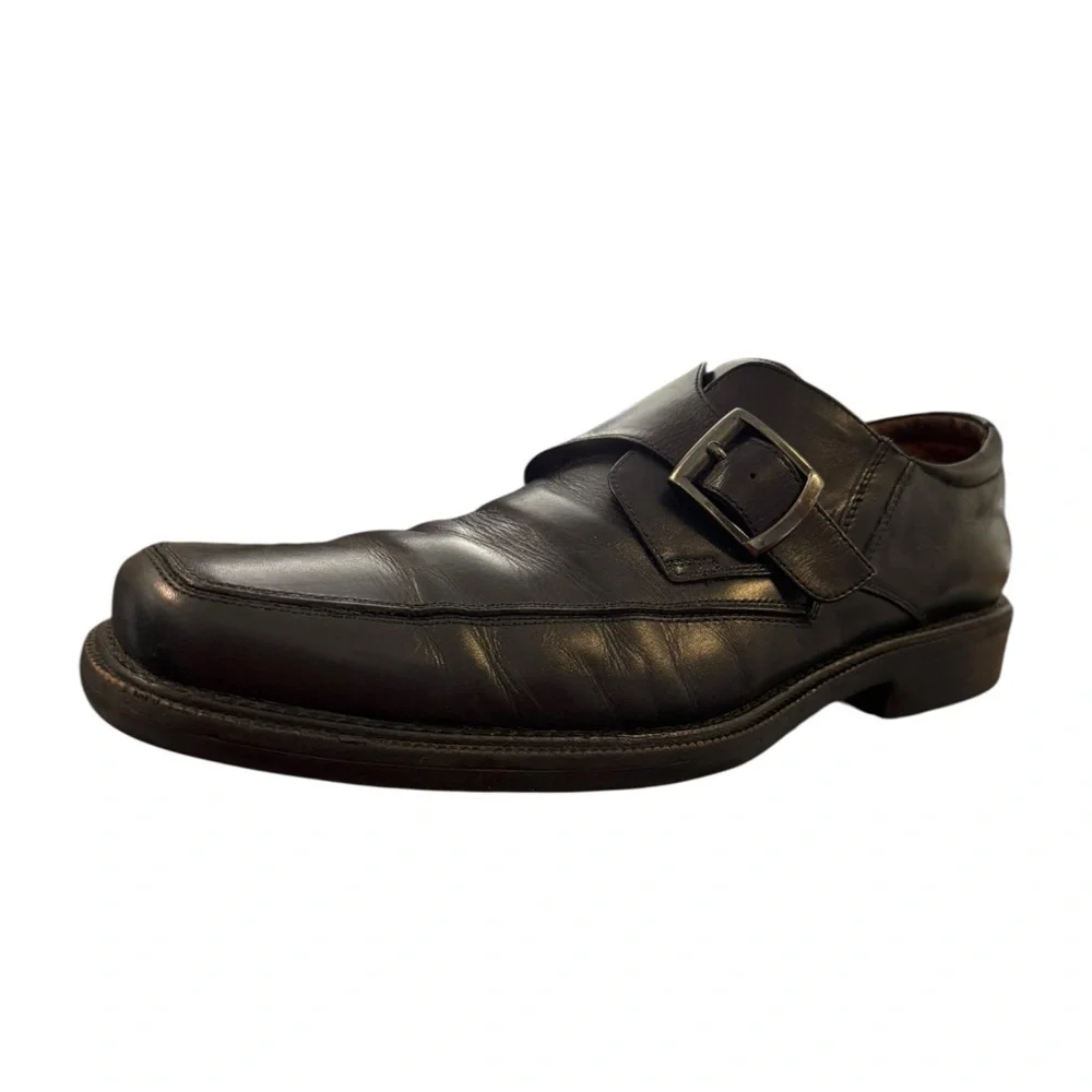 Johnston & Murphy Leather Monk Strap Dress Shoes Men’s 10.5M Black